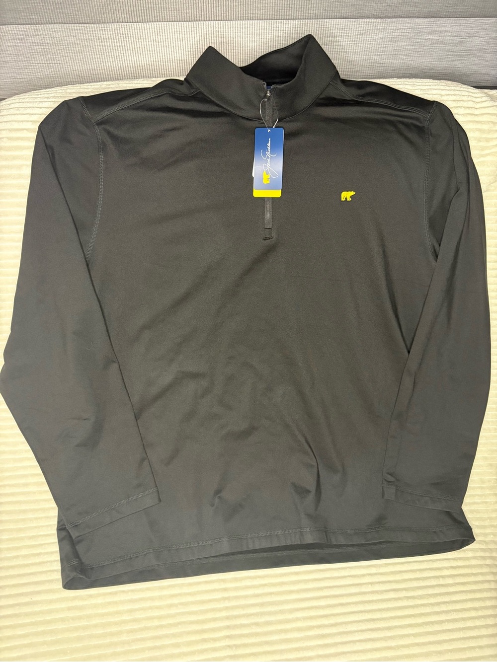 Jack Nicklaus Golden Bear Mens XXL Black 1/4 Zip Golf Performance Pullover NWT